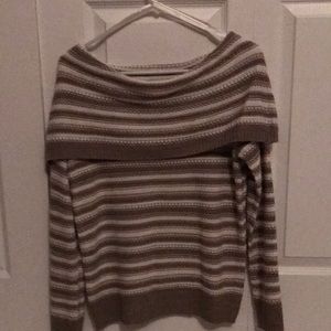 New York & Co cream and Tan Sweater NWT size XS
